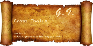Grosz Ibolya névjegykártya